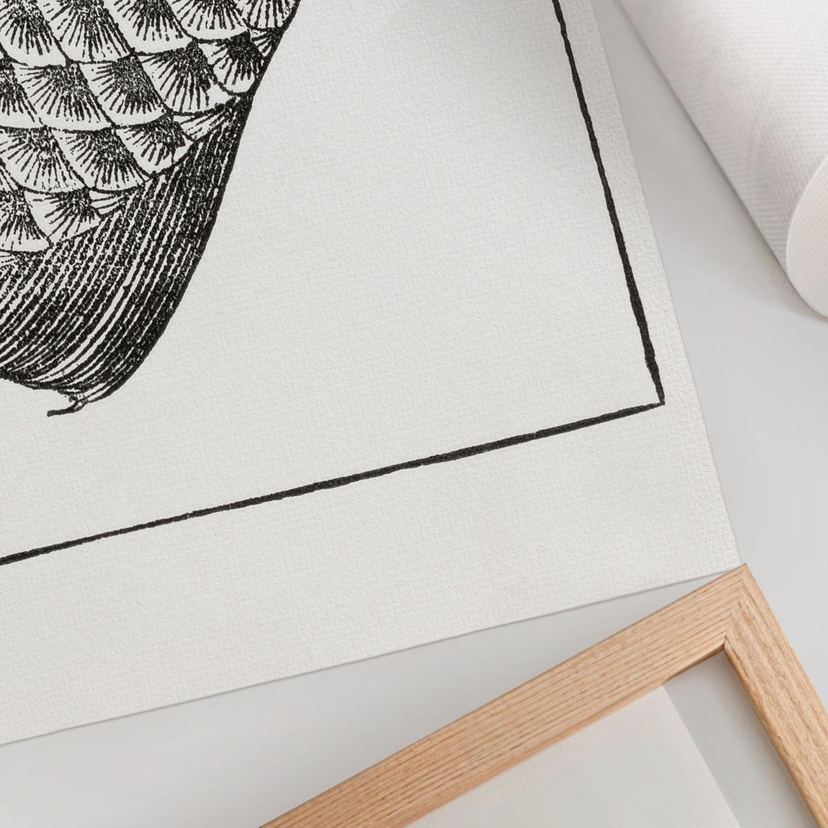 POSTER - 59x42 cm (A2) - Hokusai - Karpfen - Schwarz, Textil (59.4/42/0.1cm) - TULUP