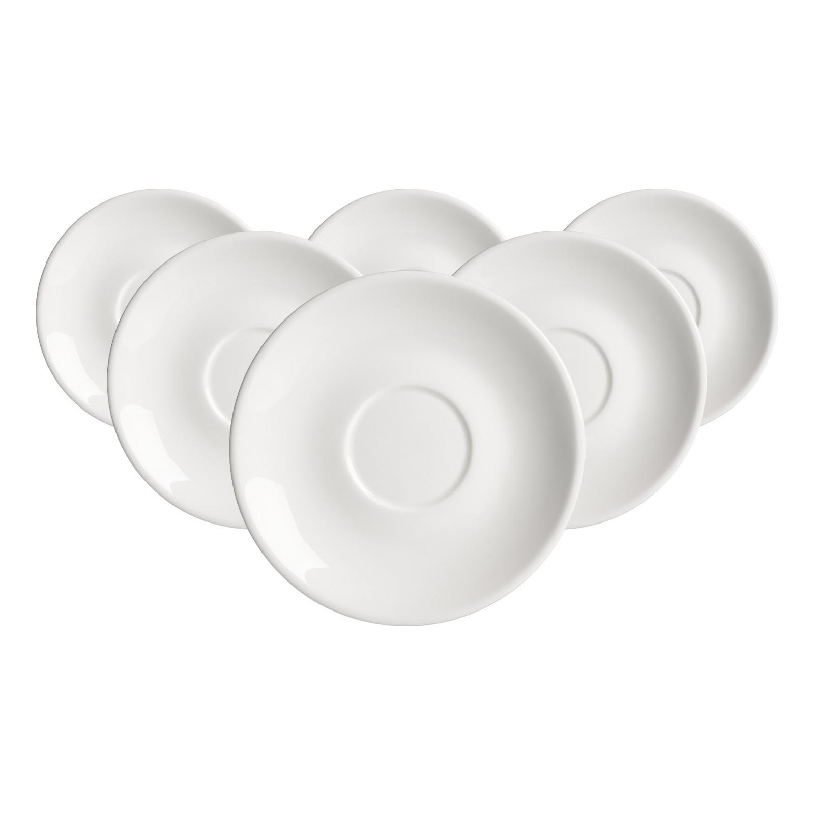 KAFFEEUNTERTASSEN Bari weiß ø 14,5 cm 6er Set - Weiß, Keramik (14.5cm) - Ritzenhoff Breker
