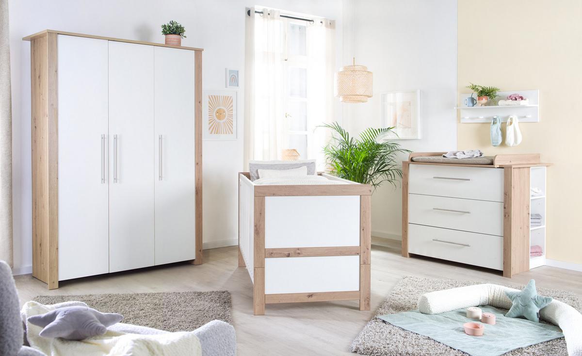BABYZIMMERSET Malo 2-teilig - Weiß, Holzwerkstoff (144/98.5/76cm) - Roba