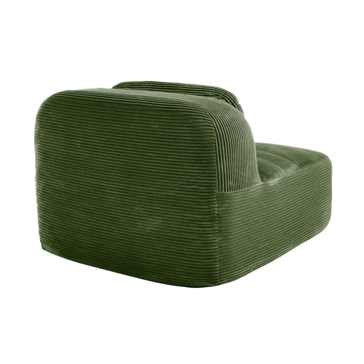 1-SITZER SOFA in Premium Cord - Grün, Textil (90/75/103cm) - Urban Meuble