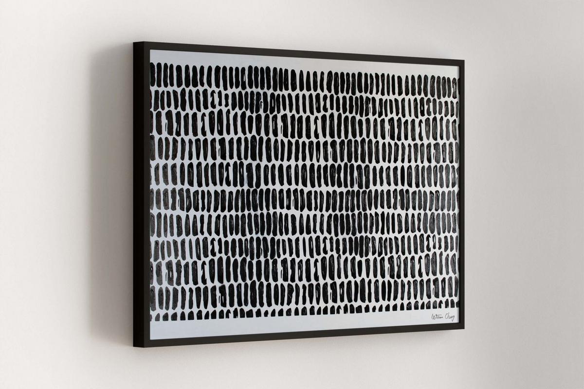 ACRYLBILD HANDGEMALT 120/80 cm - Schwarz, Holz/Textil (120/80cm) - KUNSTLOFT