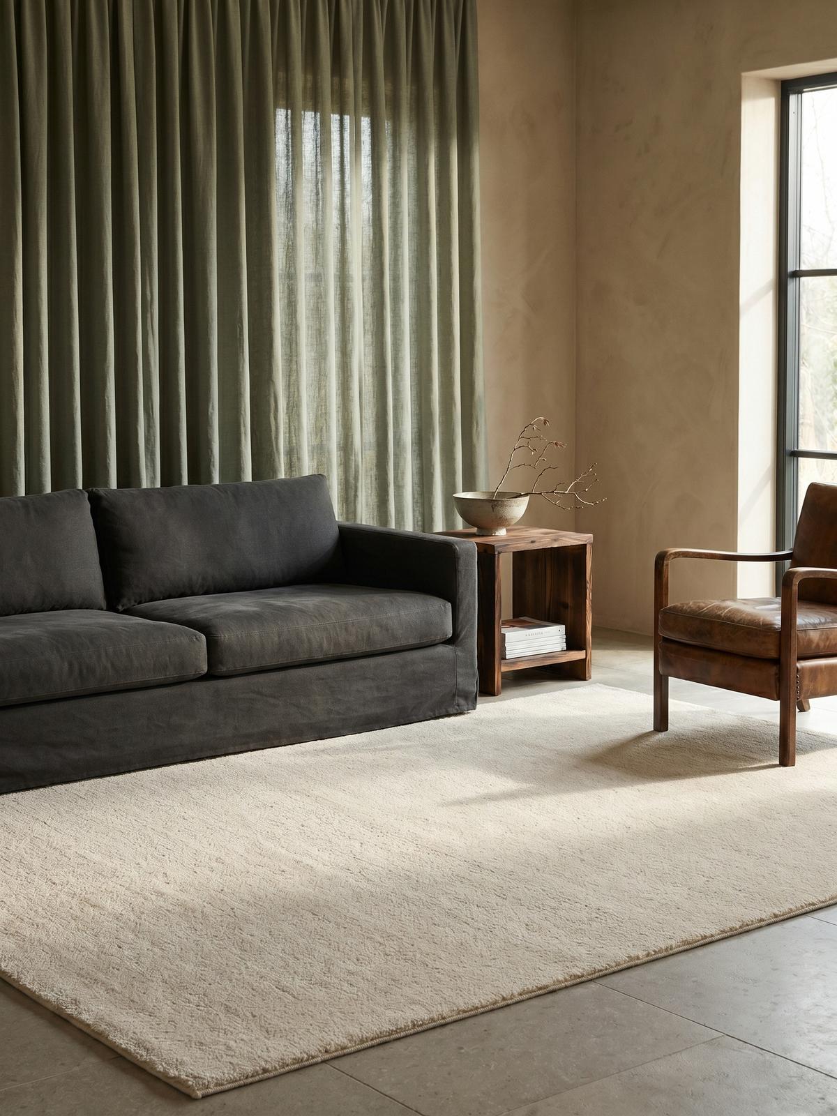 KURZFLORTEPPICH Antirutsch Uni RUTOR Polyester Beige 300 x 400 cm - Beige, Textil (300/400cm) - KADIMA DESIGN