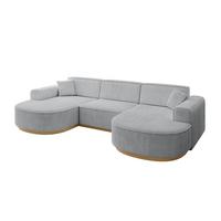 WOHNLANDSCHAFT MARI-U1-v2 - 303x171x83 cm Grau Cord - Grau, Holzwerkstoff/Textil (303/83/171cm) - ALTDECOR