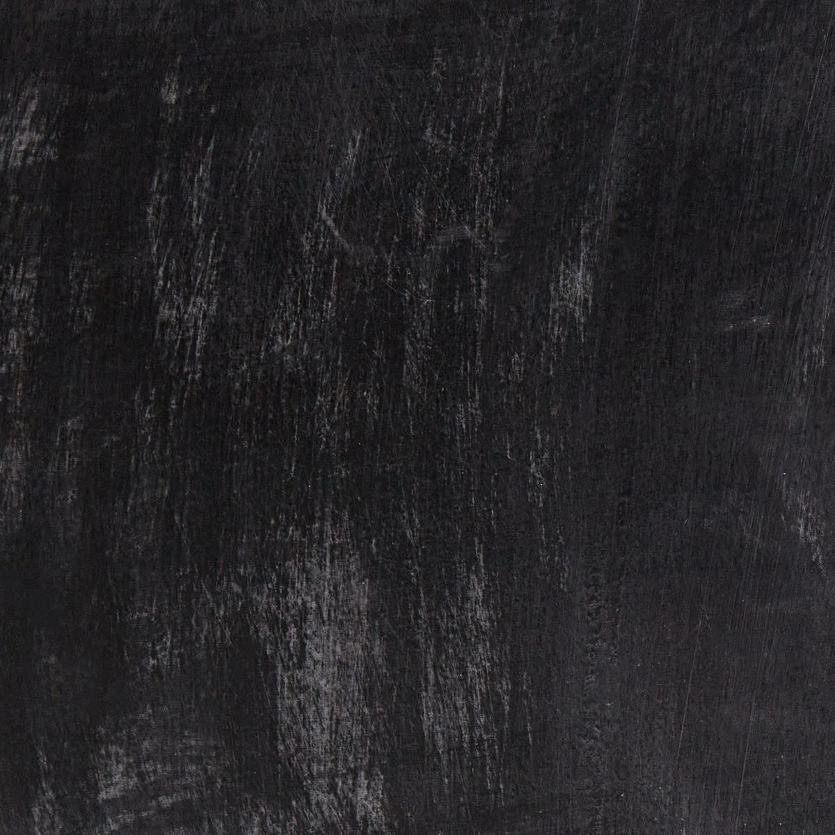 BEISTELLTISCH Mangoholz Schwarz Leeton - Schwarz, Holz (52/52/53cm) - Beliani