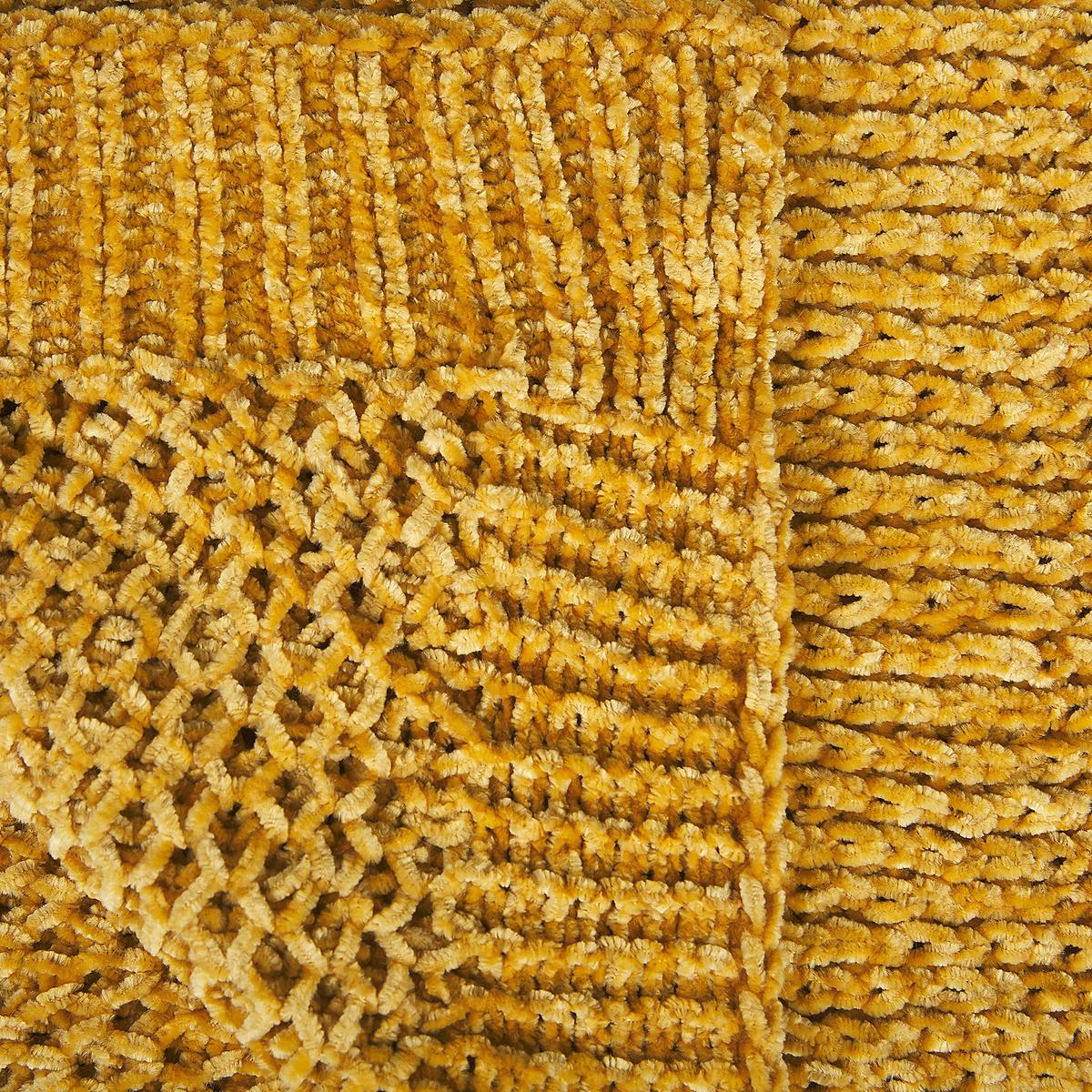 DECKE Senfgelb Haifa 150/200 cm - Dunkelgelb, Textil (150/200cm) - Beliani