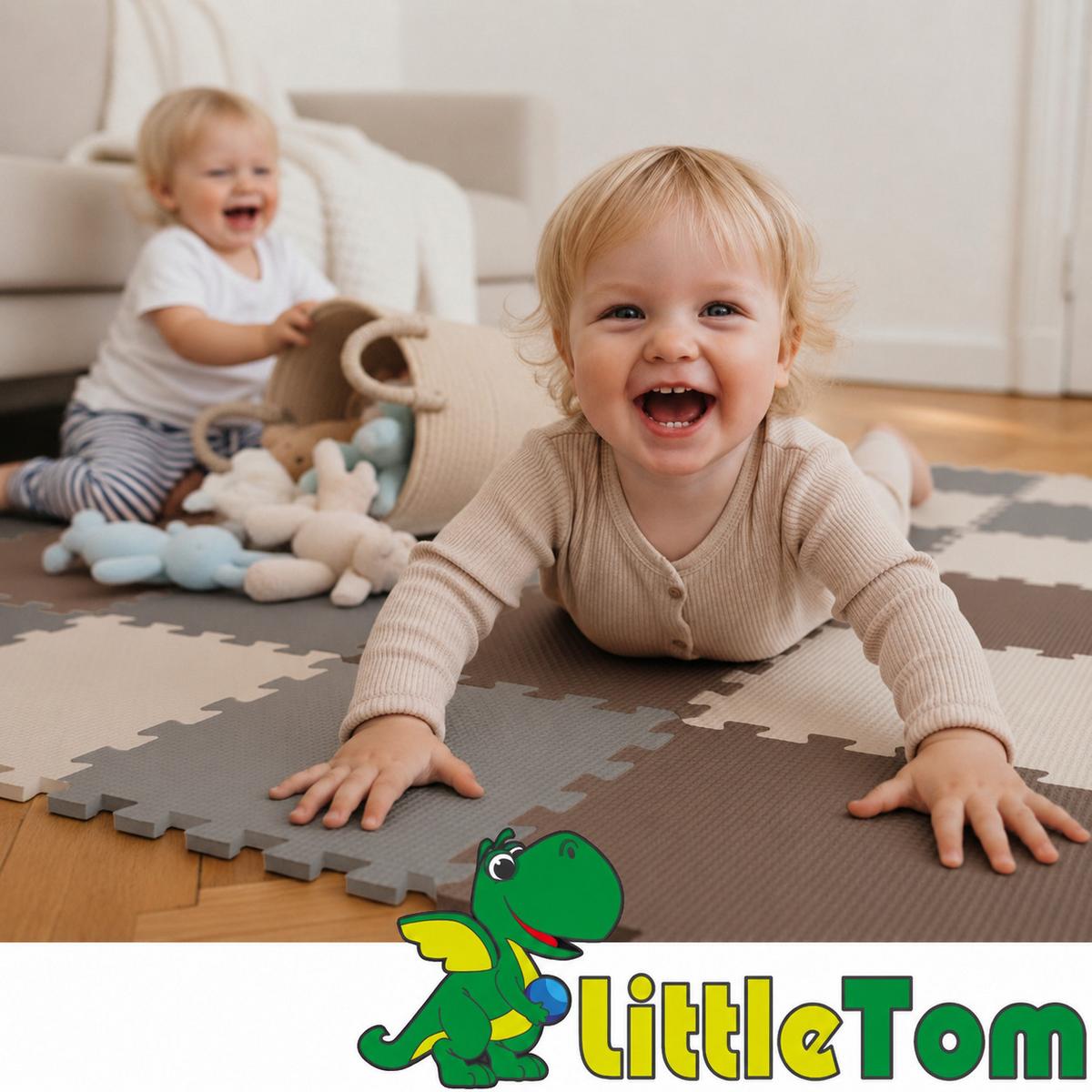 SPIELMATTE ab Null - 270/90 cm Puzzlematte Grau - Multicolor, Kunststoff (30/30cm) - Littletom