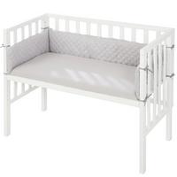 BEISTELLBETT roba Style grau 2in1 Set 90 x 45 cm - Weiß/Grau, Holzwerkstoff (45/90cm) - Roba