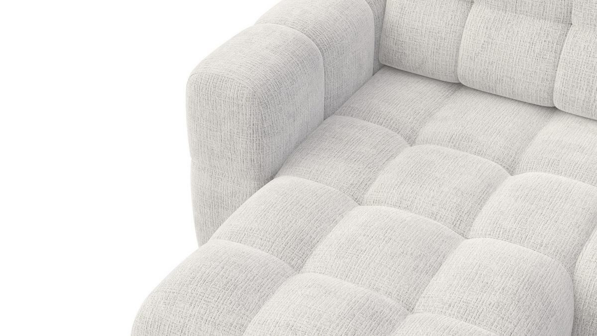 ECKSOFA CLOUDI 4-Sitzer links, creme - Creme/Schwarz, Holz/Textil (294/160cm) - Wozimo