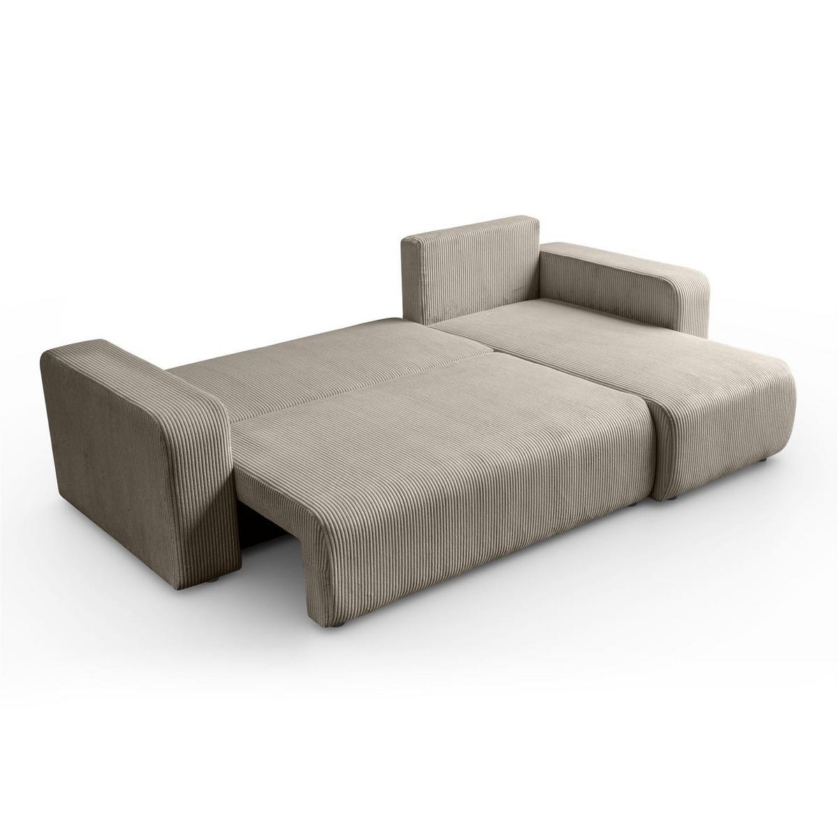 ECKSOFA PRESTIGE L, Poso 02 - Beige, Textil (247/143cm) - Lookway