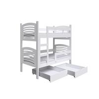 ETAGENBETT OHANA mit Bettkasten 75x160 cm Weiß - Weiß, Holz (75/160cm) - MASSENO