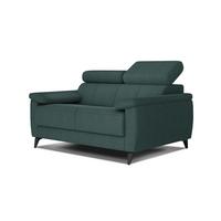 SOFA TAUNUS 2-Sitzer, smaragdgrün - Smaragdgrün/Schwarz, Holzwerkstoff/Textil (141/80/102cm) - Wozimo