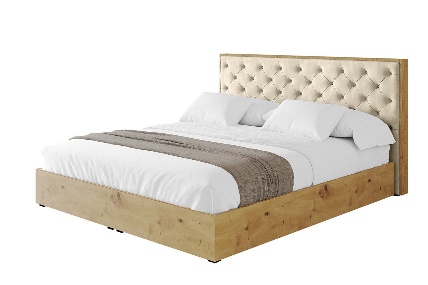 POLSTERBETT mit Bettkasten und Lattenrost, Boxbett ohne Matratze - ENZO3 180x200 Beige - Ecru, Holzwerkstoff/Textil (180/200cm) - ALTDECOR