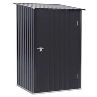 GERÄTEHAUS mit Pultdach 1 x 1 m Metall Gartenhaus 0,92m² verzinkter Stahl Grau - Dunkelgrau, Metall (103/160/100cm) - Outsunny