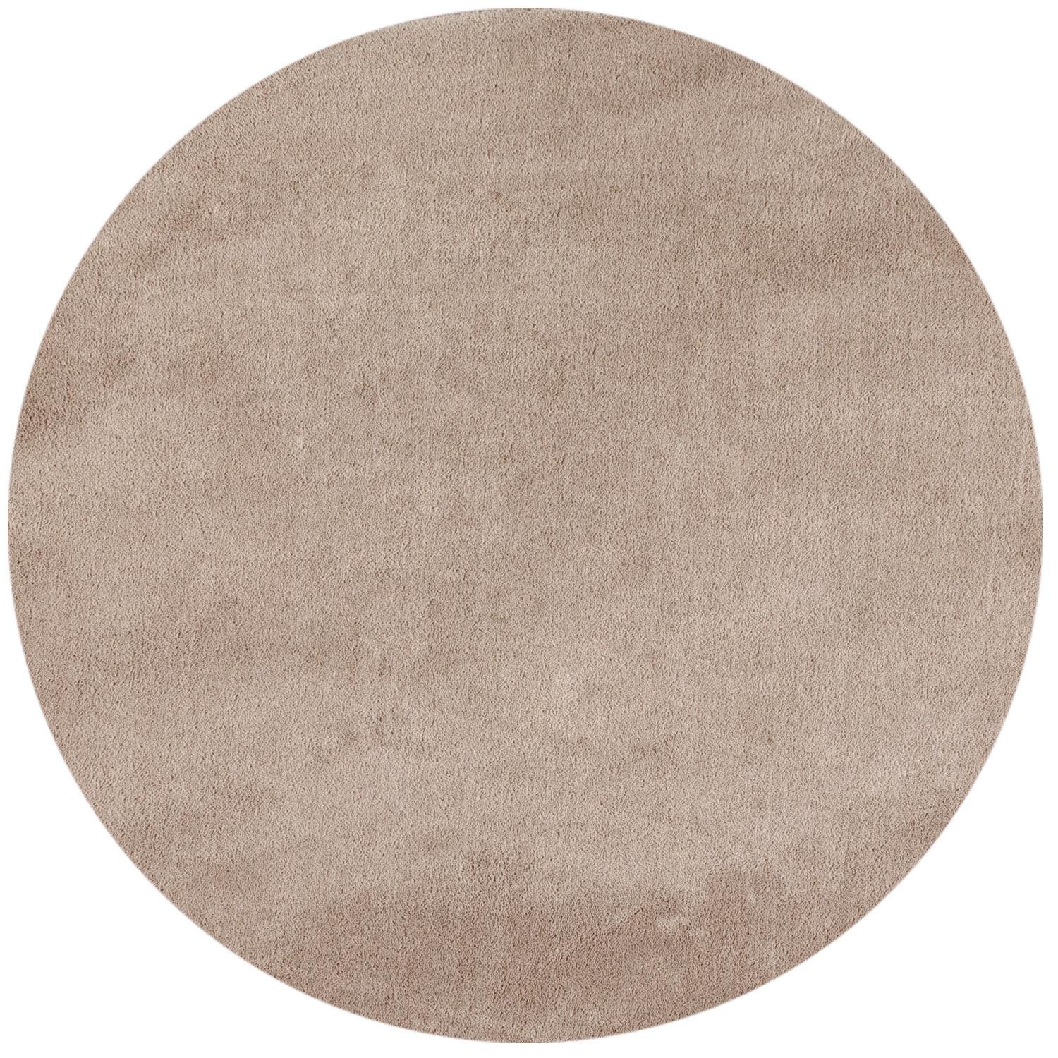 TEPPICH Kurzflor Waschbar LECH in Beige, einfarbig, Ø 120 cm - Beige, Textil (120/120cm) - KADIMA DESIGN