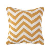 KISSENHÜLLE Zickzack-Muster 45/45 cm - Dunkelgelb, Textil (45/45cm) - Homescapes