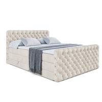 BOXSPRINGBETT BOXI8-Z KING - 180x200 - H3/H4 - Creme - Creme, Holzwerkstoff (180/200cm) - ALTDECOR