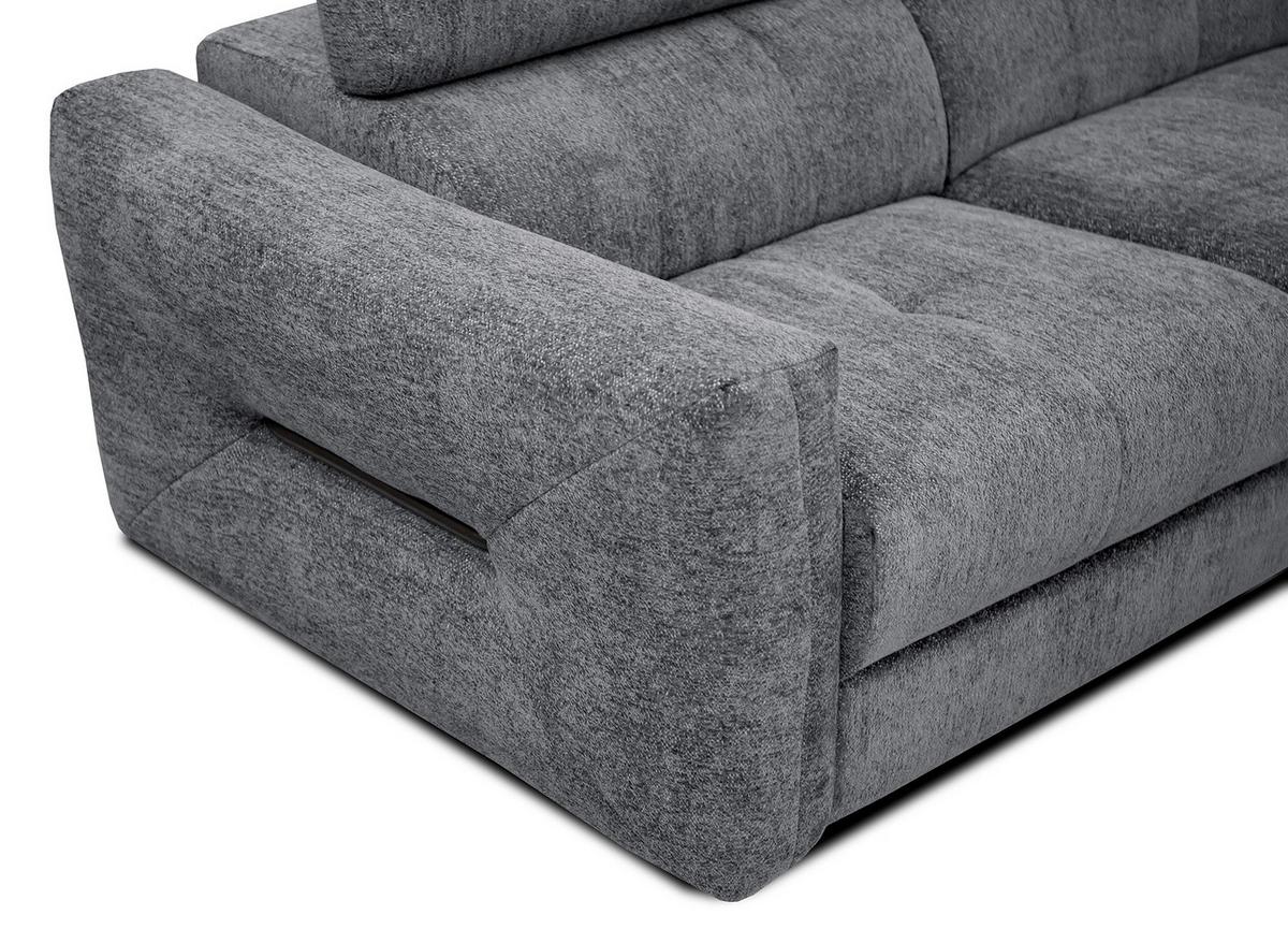 SOFA CALVERA 3-Sitzer, grau - Grau, Holzwerkstoff/Textil (204/79/106cm) - Wozimo