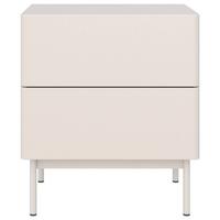 NACHTTISCH Olio 2 Schubladen Kaschmir 50 cm - Kaschmir, Holzwerkstoff/Metall (50/57.2/38.6cm) - Selsey