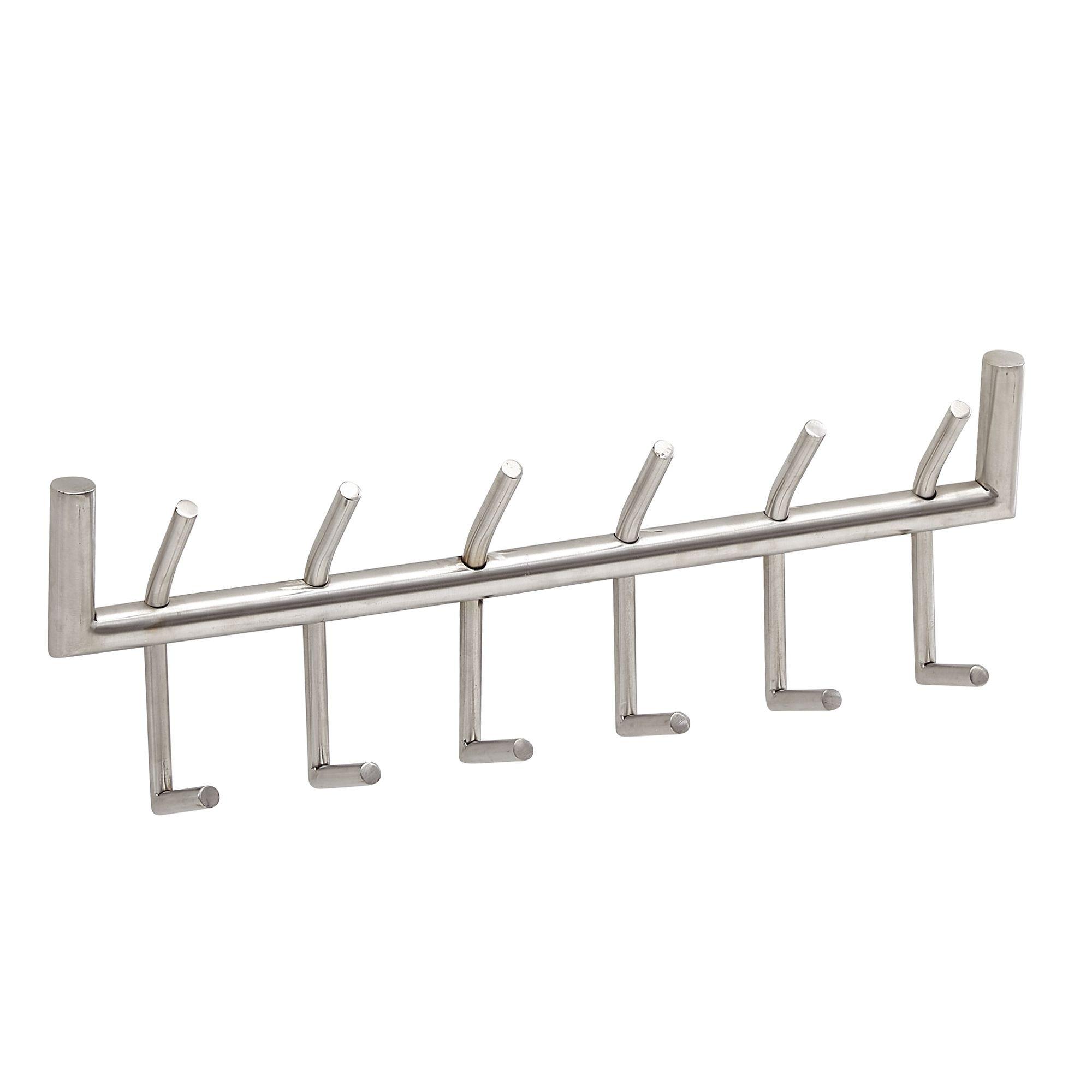 WANDGARDEROBE Metall Silber Modern 60x19x10 cm - Silberfarben, Metall (60/19/10cm) - KADIMA DESIGN