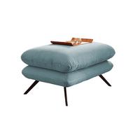 HOCKERBANK CHARME Hellblau Cord - Hellblau, Textil (90/45/60cm) - KAWOLA