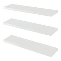 WANDREGAL-SET 3 TLG. Stranda - Weiß, Holzwerkstoff/Metall (80/3.5/20cm) - [en.casa]