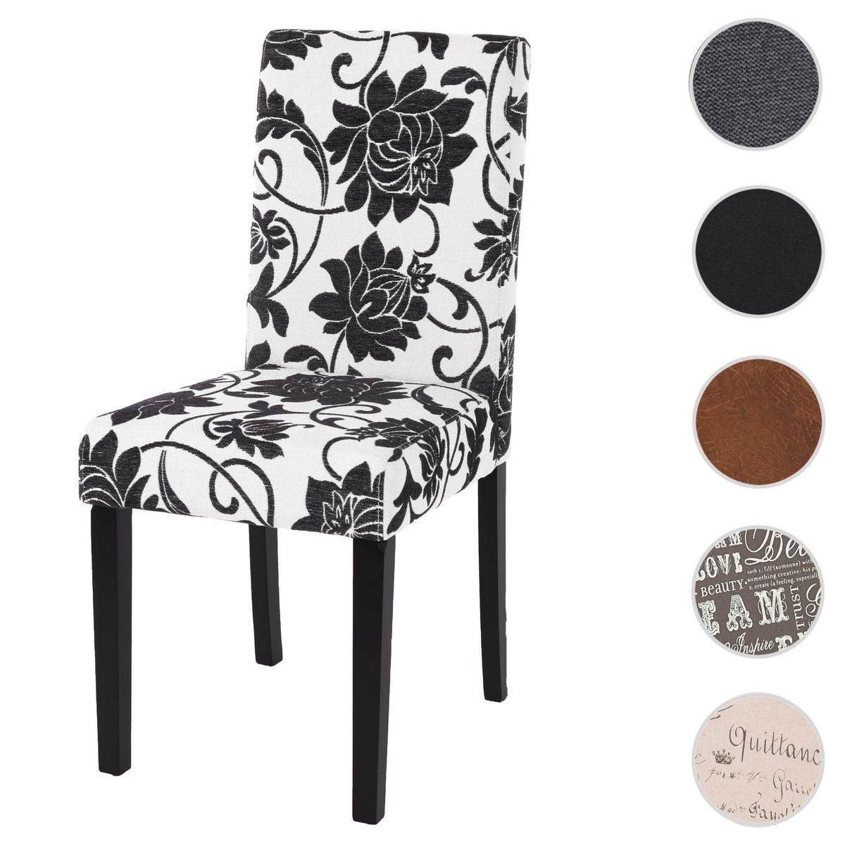 ESSZIMMERSTUHL Weiß, Schwarz - Schwarz/Weiß, Textil (43/90/56cm) - MCW