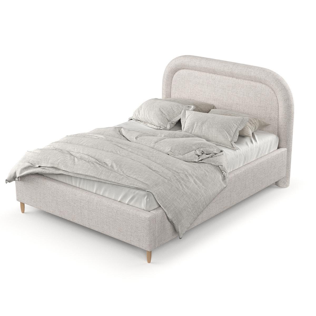 POLSTERBETT Zoya 140/200 cm Hellbeige im Neve Stoff - Sandfarben/Naturfarben, Holz/Holzwerkstoff (140/200cm) - AltaBeds