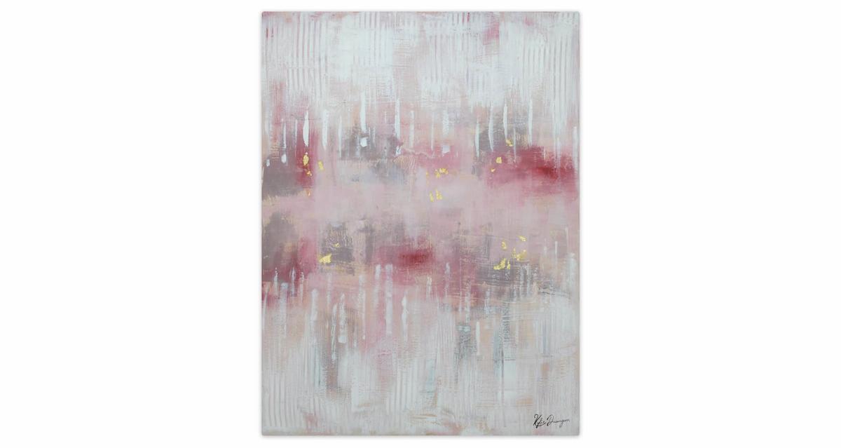 ACRYLBILD HANDGEMALT 75/100 cm - Pink, Holz/Textil (75/100cm) - KUNSTLOFT