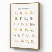 NACHTTISCHLAMPE MIT AKKU Pädagogisch - Alphabet lernen - Farbenfroh - Weiß - Buchstaben 60x90 cm - Weiß, Holzwerkstoff (8/60/90cm) - OnlyWow