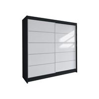 SCHWEBETÜRENSCHRANK Talin IV - Klar/Silberfarben, Holzwerkstoff/Metall (180/215/58cm) - MIRJAN24