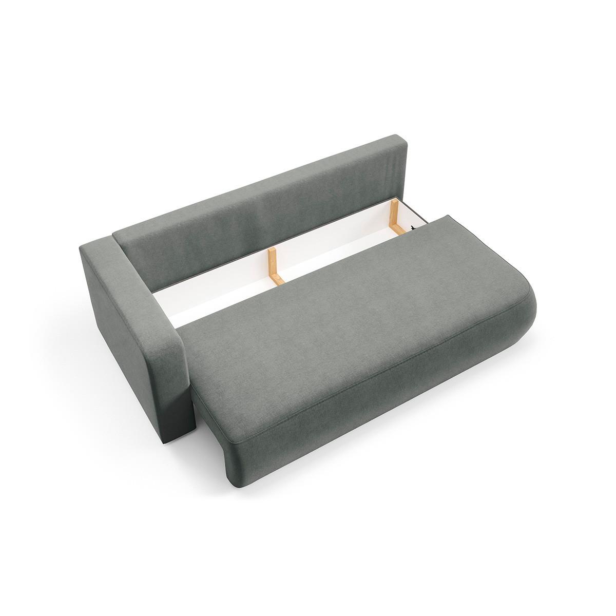 SOFA Antonio 3 Sitzplätze Grau - Grau, Holz (228/82/106cm) - Petits-meubles