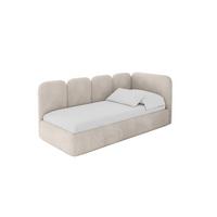 EINZELLBETT Jugendbett mit Bettkasten und Matratze H3/H4, Links - VELY 100x200 Beige - Ecru, Holzwerkstoff/Textil (100/200cm) - ALTDECOR