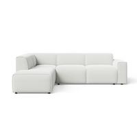 ECKSOFA Eluno Weiß Links - Schwarz/Weiß, Holz/Kunststoff (220/292cm) - Graingold