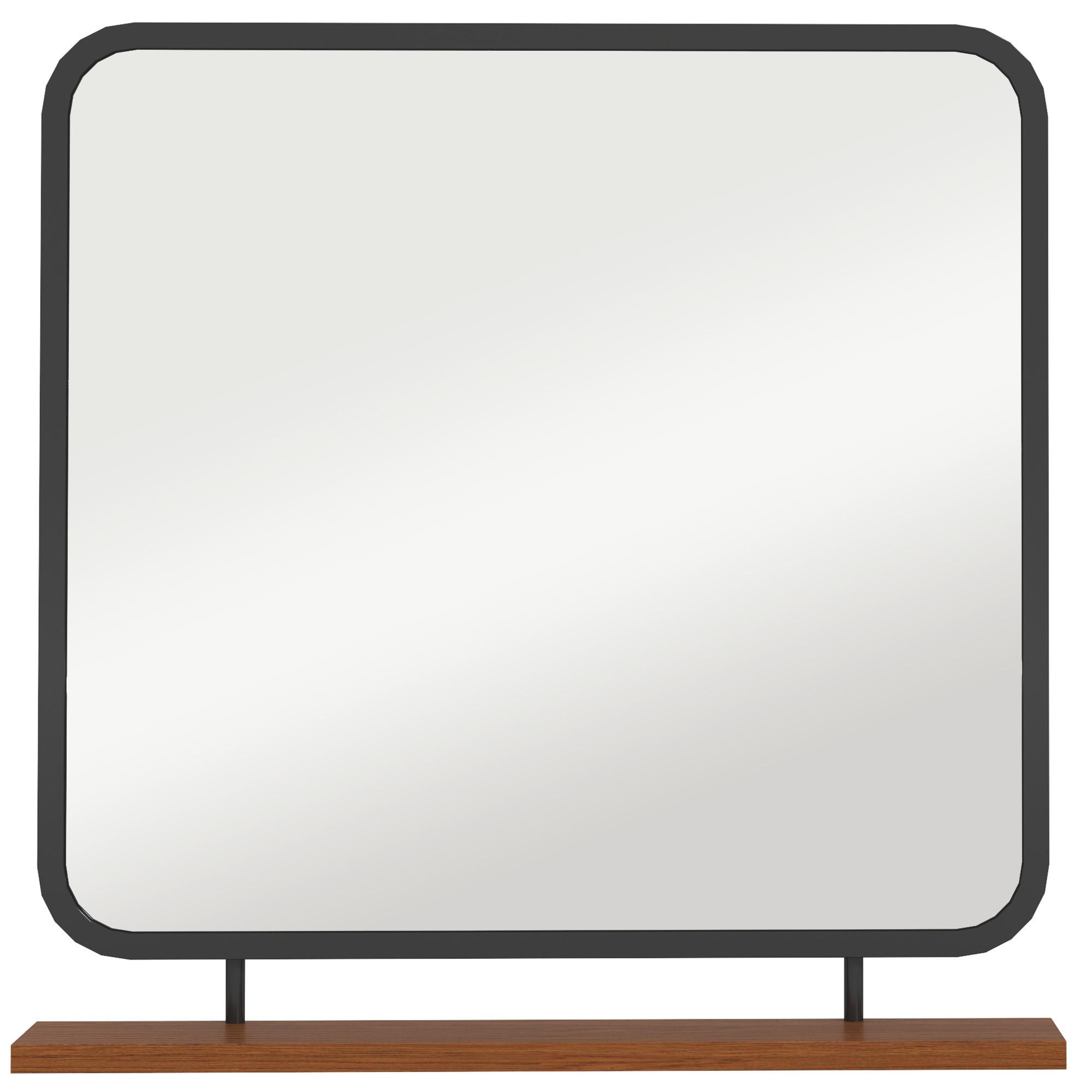 WANDSPIEGEL 55 x 55,5 cm, Schwarz - Schwarz, Glas (10/55.5/55cm) - HOMCOM