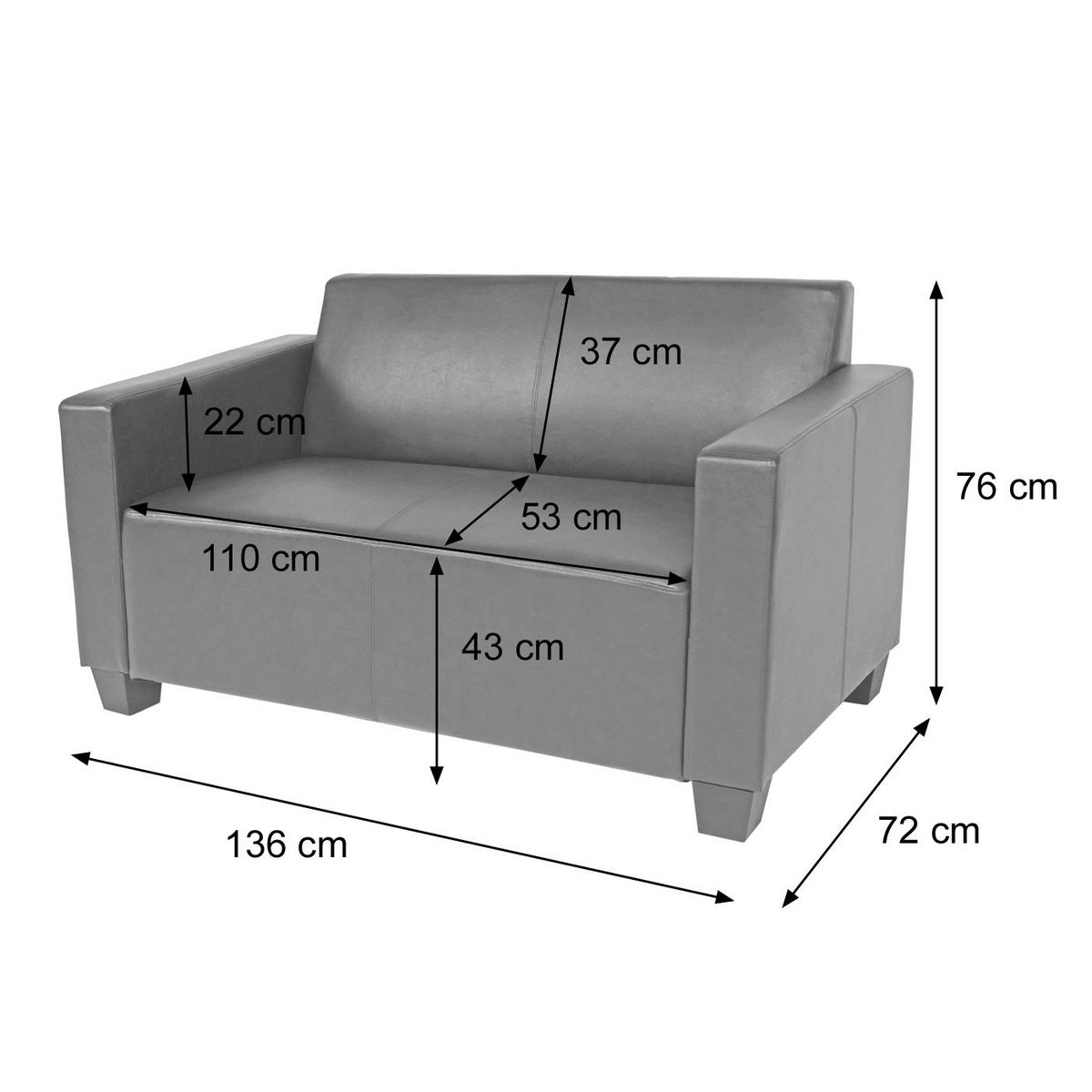 SOFA-GARNITUR Grau - Dunkelgrau/Grau, Textil (136/76/72cm) - MCW