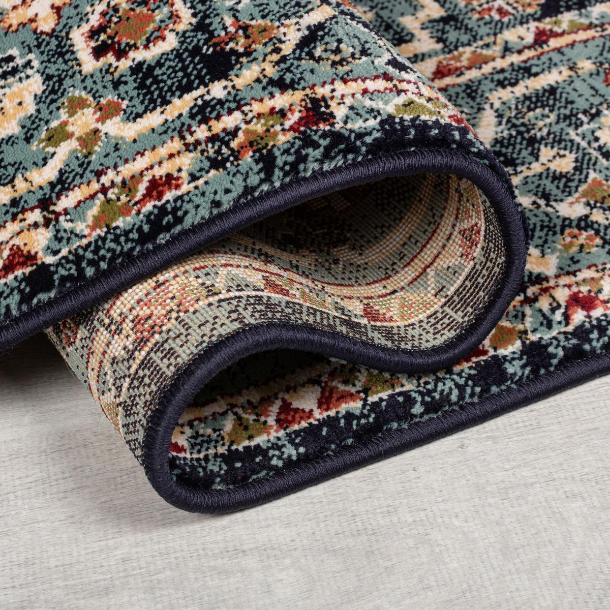KURZFLORTEPPICH GLAZERT, geometrisch, Blau, 160 x 230 cm - Blau, Textil (230/160cm) - KADIMA DESIGN