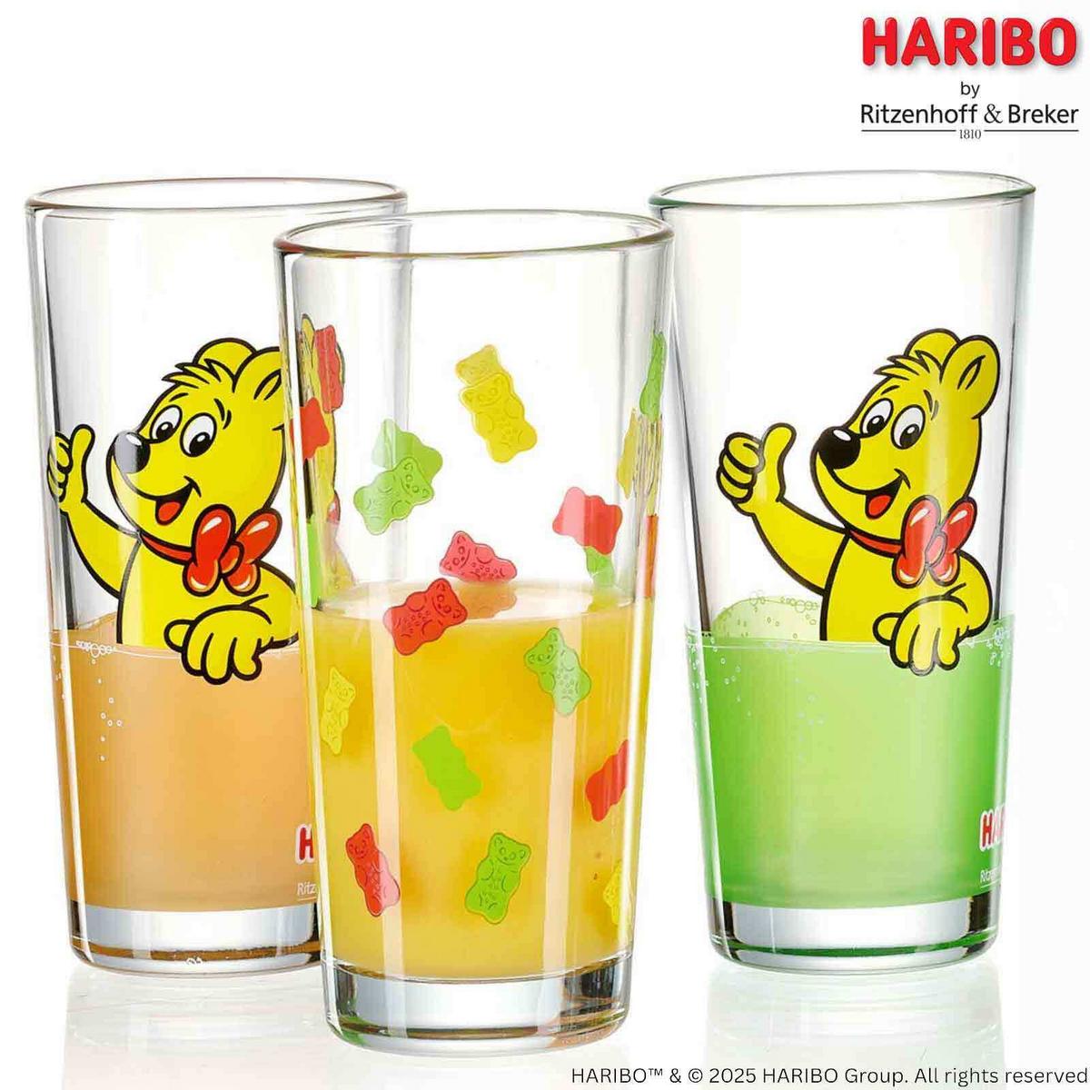 TRINKGLÄSER Haribo bunt 380 ml 6-tlg. - Multicolor, Glas (0.38L) - Ritzenhoff Breker