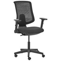 BÜROSTUHL Stoff Schwarz Sero - Schwarz, Textil (66/95/58cm) - Beliani