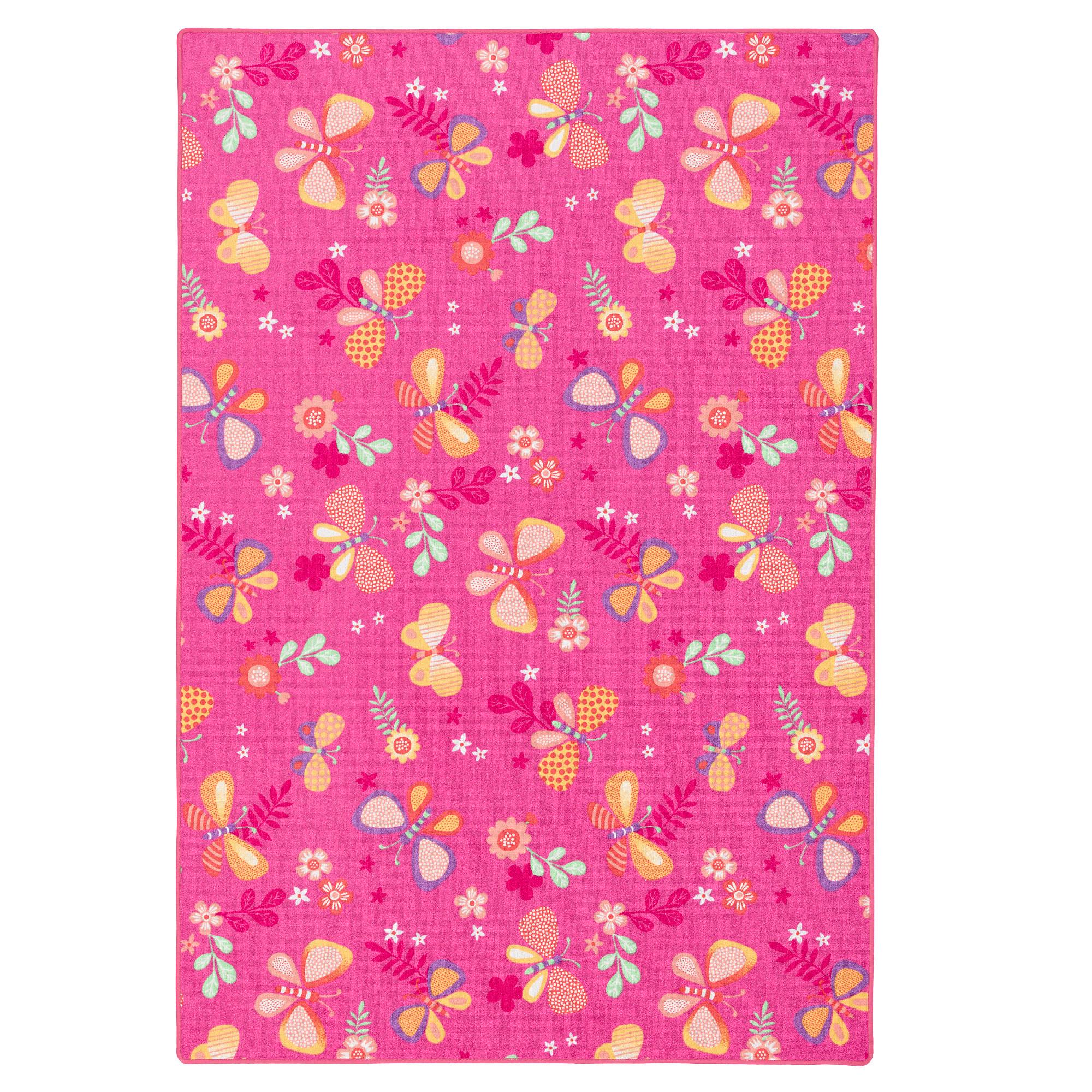 KINDER SPIEL TEPPICH SCHMETTERLING - Pink, Textil (140/200cm) - Snapstyle