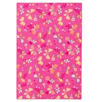 KINDER SPIEL TEPPICH SCHMETTERLING - Pink, Textil (140/200cm) - Snapstyle