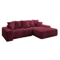 ECKSOFA Ottomane Rechts ENSI-L - 267x164x69 cm Bordeaux - Bordeaux, Holzwerkstoff/Kunststoff (164/267cm) - ALTDECOR