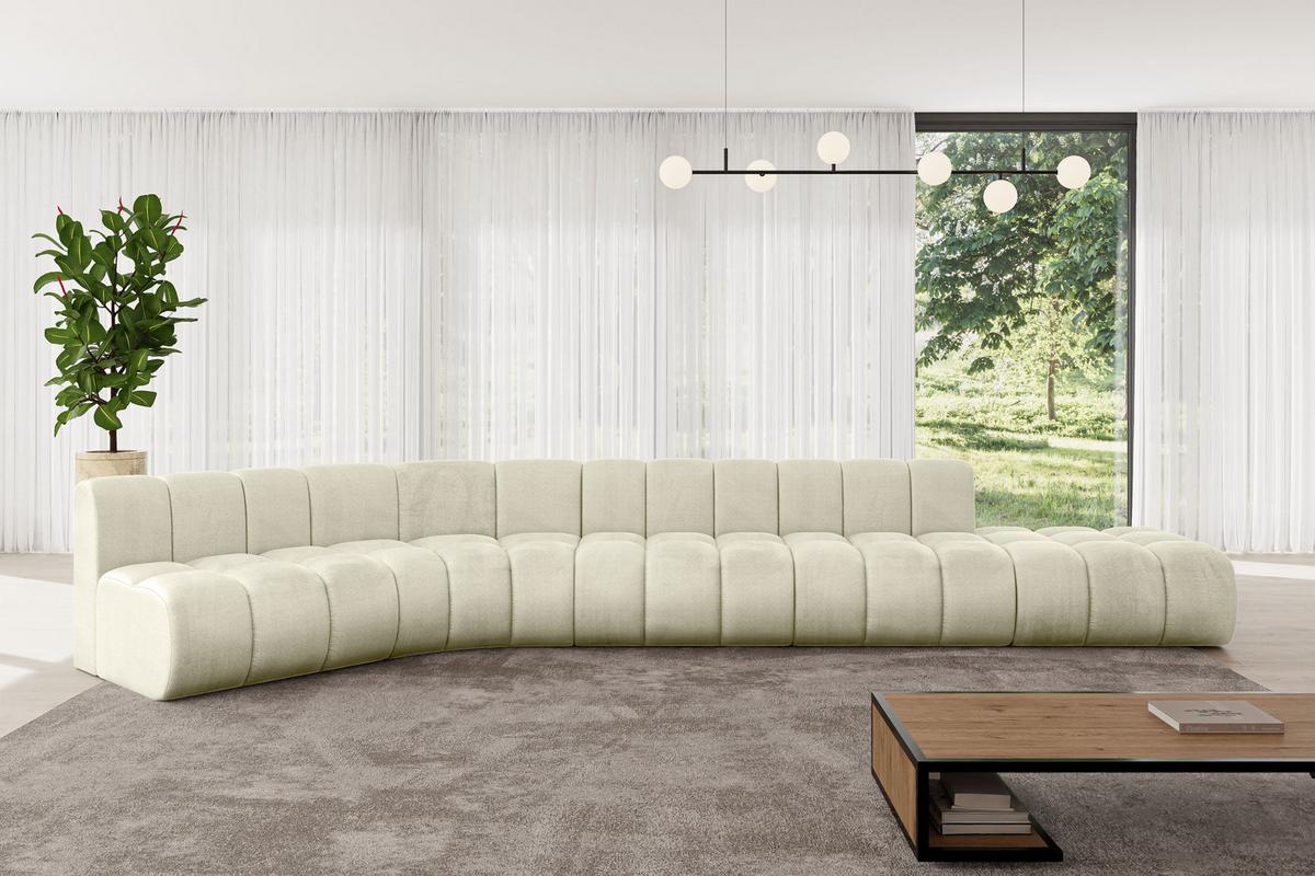 ECKSOFA modulares Sofa Brilo-L2 - 471x174x70 cm Beige - Beige, Holzwerkstoff/Textil (471/174cm) - ALTDECOR
