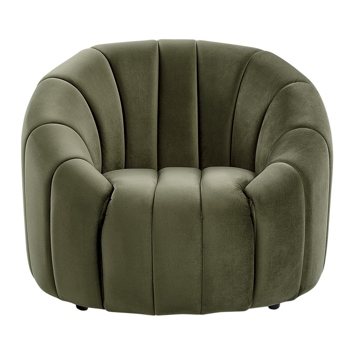 SESSEL Samtstoff dunkelgrün Malung - Grün, Textil (79/67/79cm) - Beliani