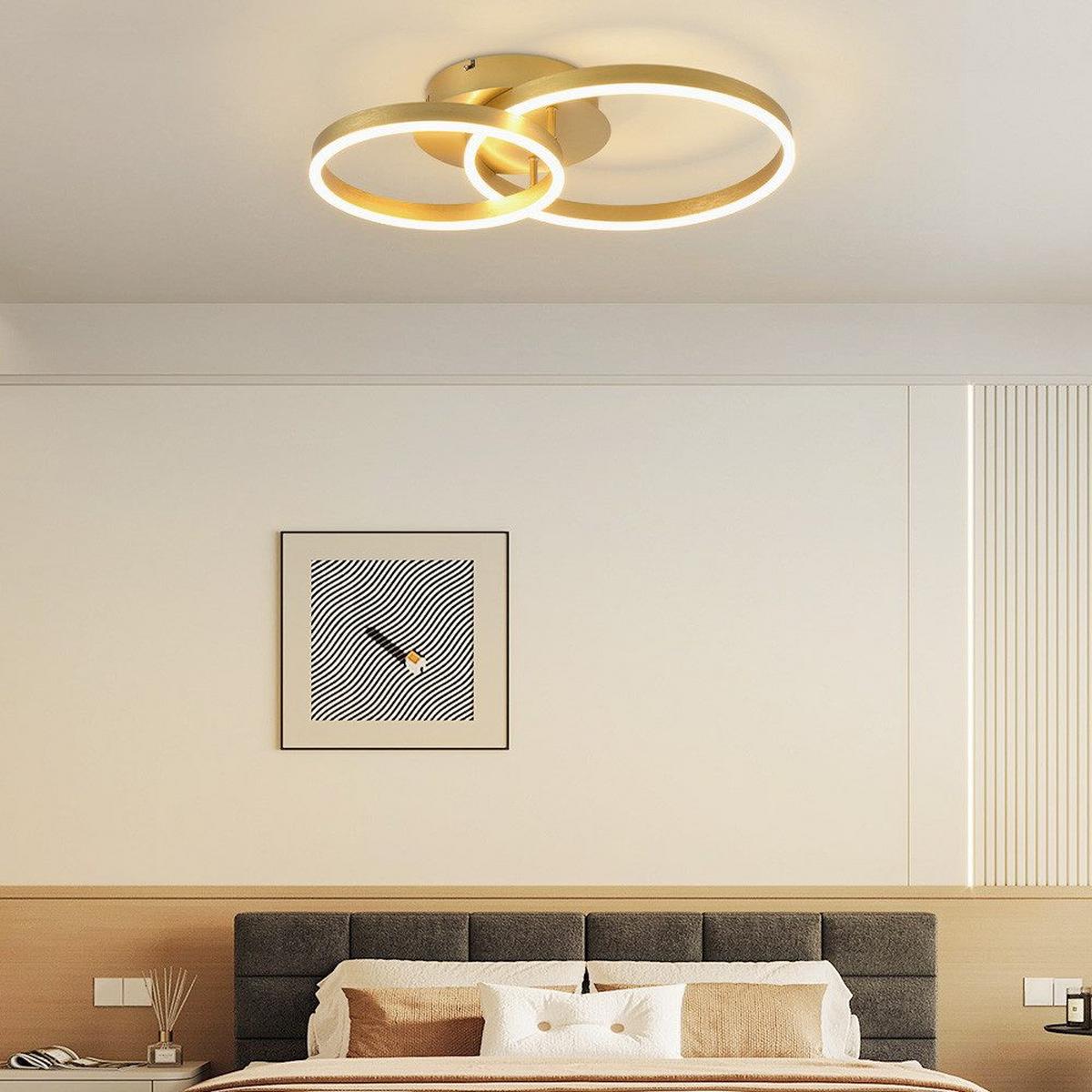 LED-DECKENLEUCHTE Macarthur 30/40/24cm - Goldfarben, Metall (40/30/24cm) - Nettlife
