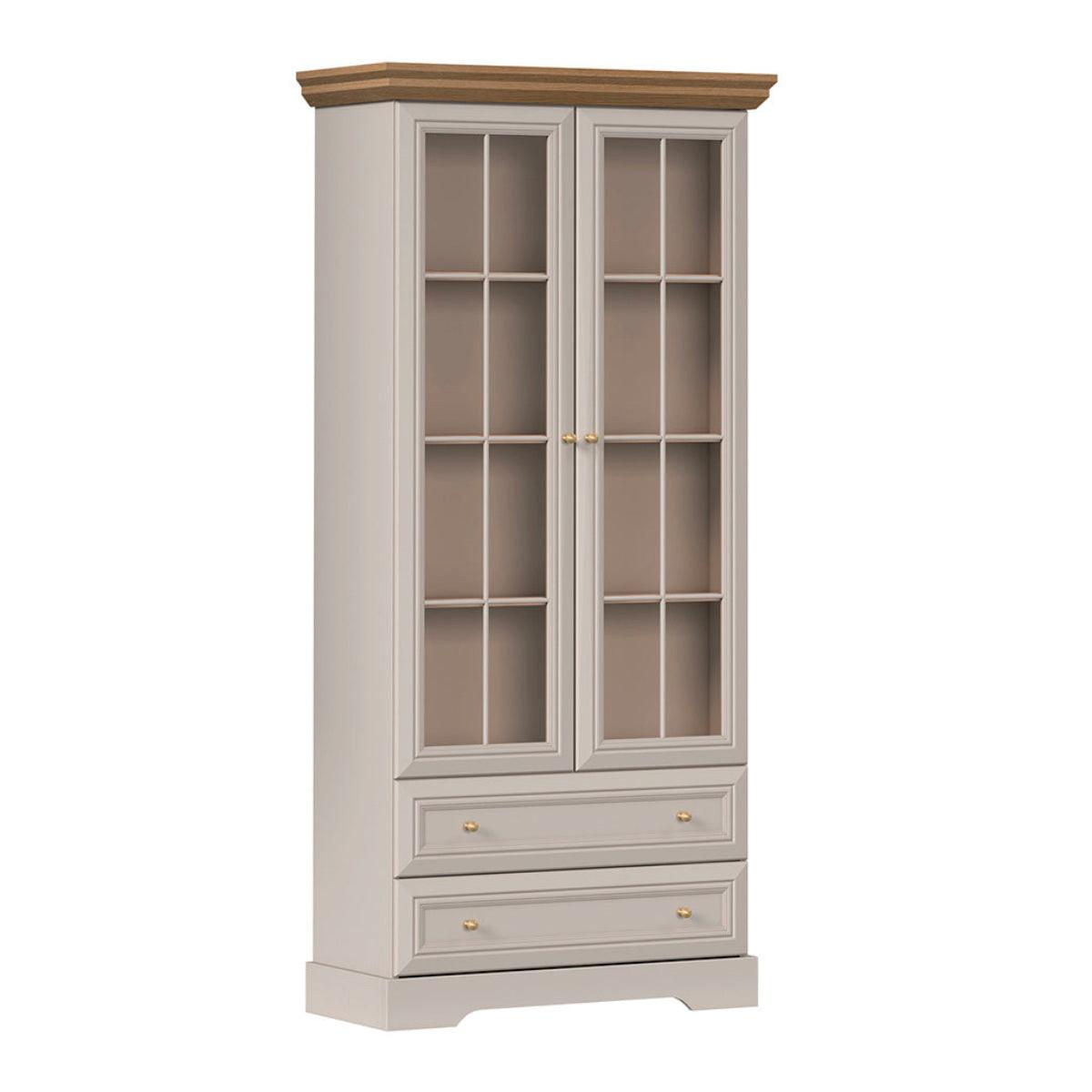 GESCHIRRSCHRANK Dulci Kaschmir und Holz - Beige, Holzwerkstoff (88.4/188.8/40.7cm) - Petits-meubles