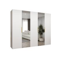 DREHTÜRENSCHRANK 202/250/52 5-türig - Kaschmir/Goldfarben, Holz (250/202/52cm) - MÖBEL KRYSPOL