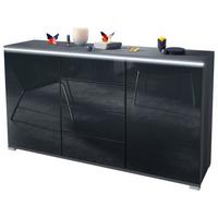 SIDEBOARD Faro Schwarz Hochglanz - Schwarz Hochglanz, Holzwerkstoff (138.5/75.5/35cm) - Vladon