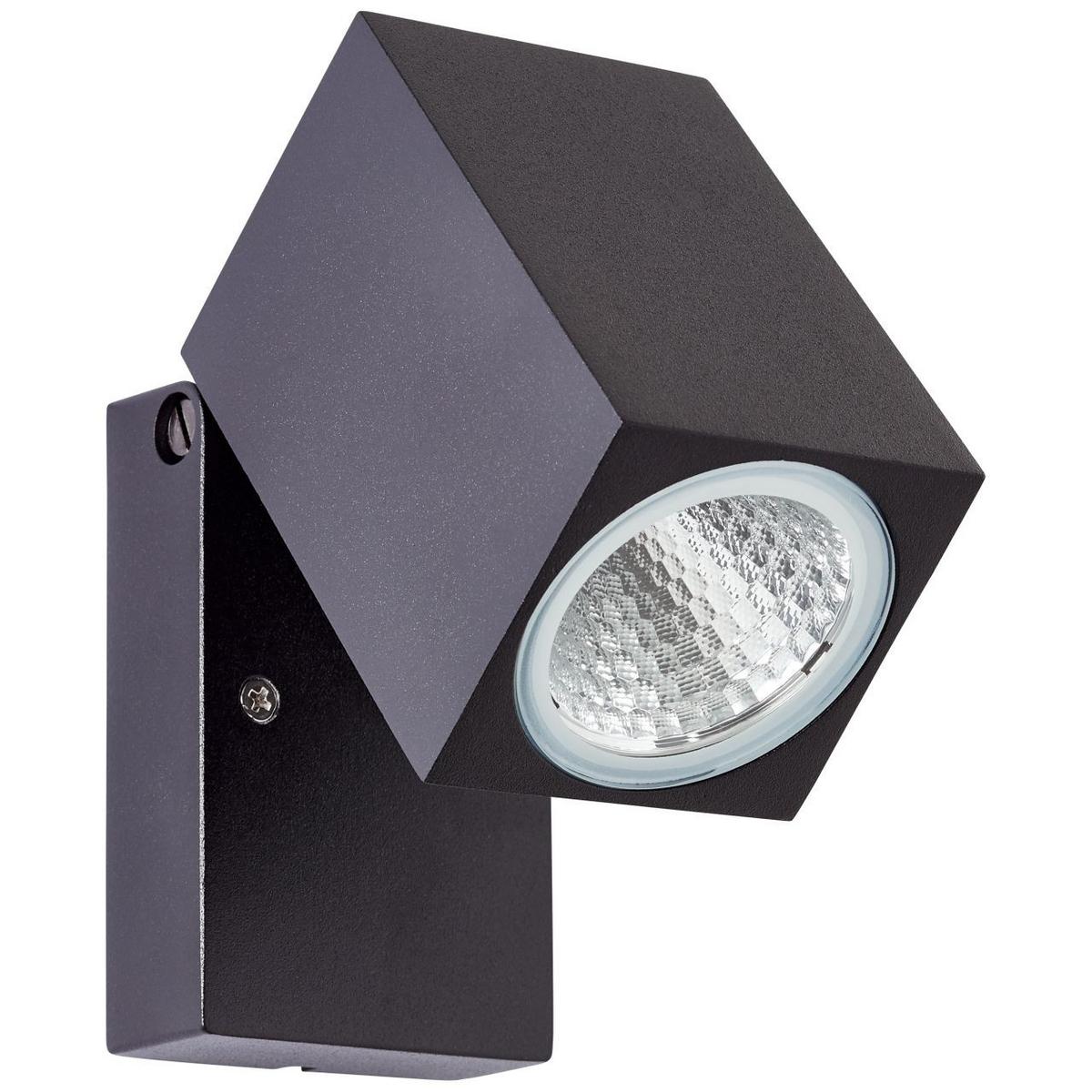 AUSSENWANDSTRAHLER Burk G90980A06 - Schwarz, Metall (6.5/10/9.5cm) - Brilliant