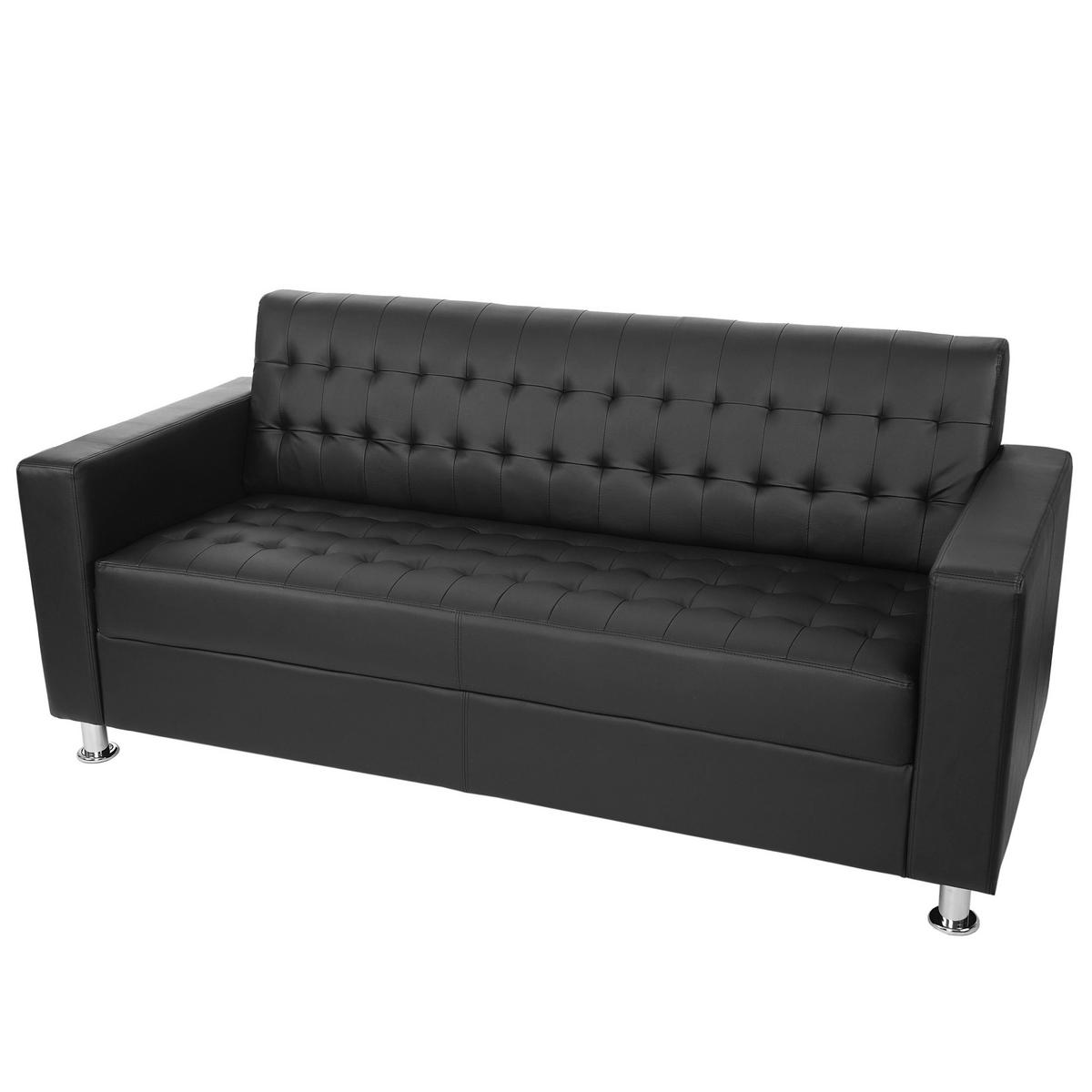 SOFAGARNITUR Schwarz - Schwarz, Textil (89/82/75cm) - MCW