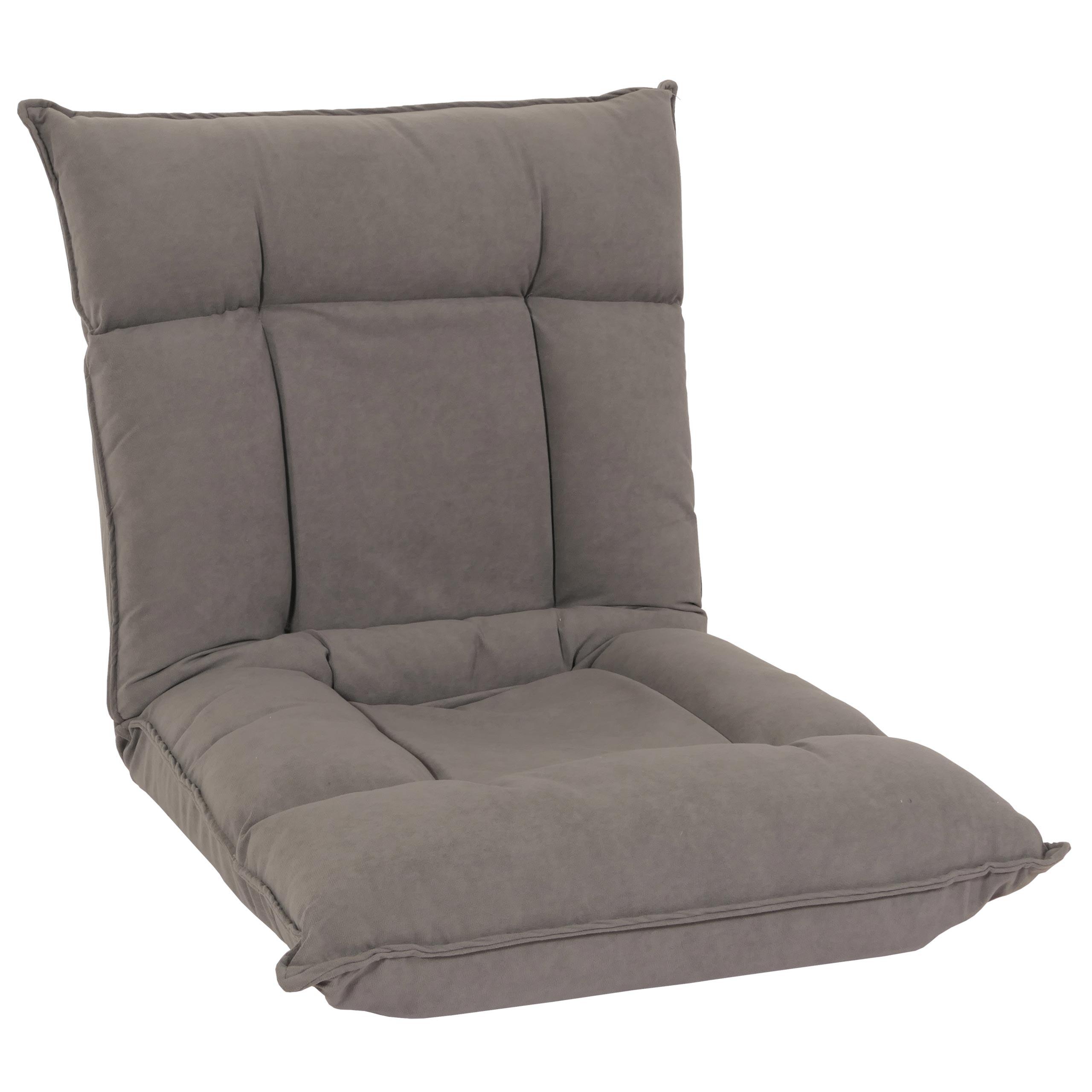 BODENSESSEL Grau - Grau, Textil (110/14/57cm) - MCW
